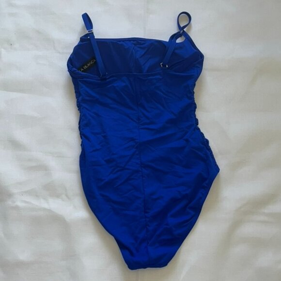 La Blanca Island Goddess Lingerie One Piece in Lapis Blue Size 8 - Picture 5 of 6